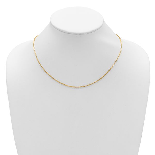 Leslie's 14K 1.7mm Flat Cable 1in+1in Adjustable Chain - Image 5