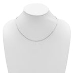Leslie's 14K White Gold 1.7mm Flat Cable 1in+1in Adjustable Chain - Image 5