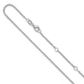 Leslie's 14K White Gold 1.7mm Flat Cable 1in+1in Adjustable Chain