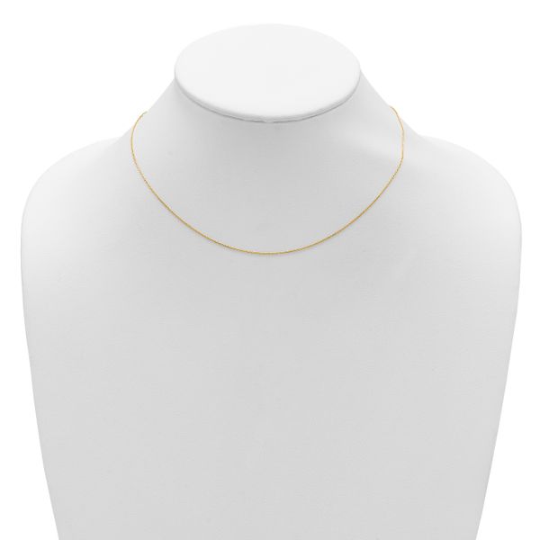 Leslie's 14k .85mm D/C Square Cable 1in+1in Adjustable Chain - Image 3