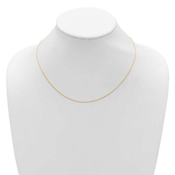Leslie's 14k .85mm D/C Square Cable 1in+1in Adjustable Chain - Image 5