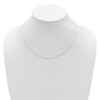 Leslie's 14k White Gold .85mm D/C Square Cable 1in+1in Adjustable Chain - Image 5