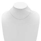 Leslie's 14k White Gold .85mm D/C Square Cable 1in+1in Adjustable Chain - Image 3