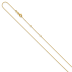 Leslie's 14k 1mm D/C Square Cable 1in+1in Adjustable Chain - Image 2