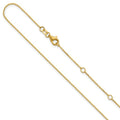 Leslie's 14k 1mm D/C Square Cable 1in+1in Adjustable Chain