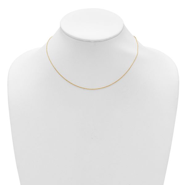 Leslie's 14k 1mm D/C Square Cable 1in+1in Adjustable Chain - Image 3