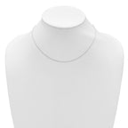 Leslie's 14k White Gold 1mm D/C Square Cable 1in+1in Adjustable Chain - Image 3