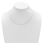 Leslie's 14k White Gold 1mm D/C Square Cable 1in+1in Adjustable Chain - Image 4