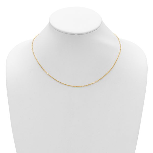 Leslie's 14k 1.4mm D/C Square Cable 2in+2in Adjustable Chain - Image 5