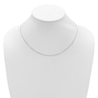 Leslie's 14k White Gold 1.4mm D/C Square Cable 1in+1in Adjustable Chain - Image 5