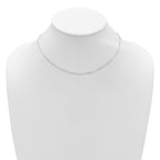 Leslie's 14k White Gold 1.4mm D/C Square Cable 2in+2in Adjustable Chain - Image 3