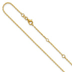 Leslie's 14k 1.5mm D/C Square Cable 1in+1in Adjustable Chain