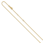 Leslie's 14k 1.5mm D/C Square Cable 1in+1in Adjustable Chain - Image 2