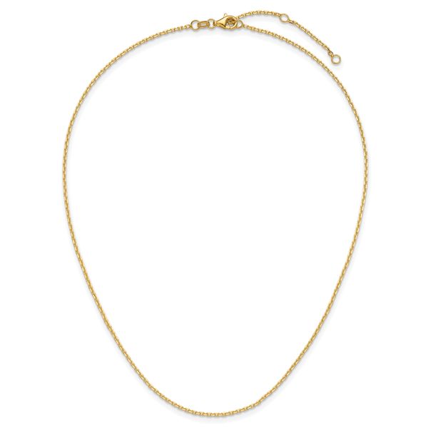 Leslie's 14k 1.5mm D/C Square Cable 1in+1in Adjustable Chain - Image 4