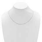Leslie's 14k White Gold 1.5mm D/C Square Cable 1in+1in Adjustable Chain - Image 5