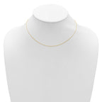 Leslie's 14k Yellow Gold .8mm Round Cable 1in+1in Adjustable Chain - Image 3