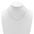 Leslie's 14k Yellow Gold .8mm Round Cable 1in+1in Adjustable Chain - Image 4
