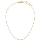Leslie's 14k Yellow Gold .8mm Round Cable 1in+1in Adjustable Chain - Image 5