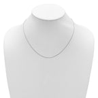 Leslie's 14k White Gold .8mm Round Cable 1in+1in Adjustable Chain - Image 4
