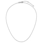 Leslie's 14k White Gold .8mm Round Cable 1in+1in Adjustable Chain - Image 5