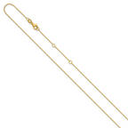 Leslie's 14k Yellow Gold .9mm Round Cable 1in+1in Adjustable Chain - Image 2