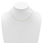 Leslie's 14k Yellow Gold .9mm Round Cable 1in+1in Adjustable Chain - Image 3