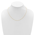Leslie's 14k Yellow Gold .9mm Round Cable 1in+1in Adjustable Chain - Image 4