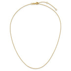 Leslie's 14k Yellow Gold .9mm Round Cable 1in+1in Adjustable Chain - Image 5