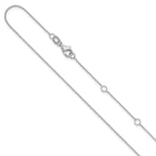 Leslie's 14k White Gold .9mm Round Cable 1in+1in Adjustable Chain