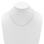 Leslie's 14k White Gold .9mm Round Cable 1in+1in Adjustable Chain - Image 4