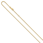 Leslie's 14k Yellow Gold 1.6mm Round Cable 1in+1in Adjustable Chain - Image 2