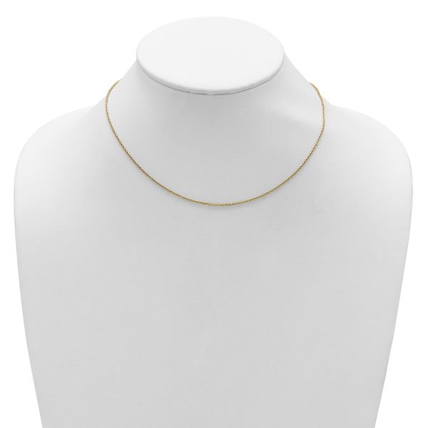 Leslie's 14k Yellow Gold 1.6mm Round Cable 1in+1in Adjustable Chain - Image 3