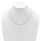 Leslie's 14k Yellow Gold 1.6mm Round Cable 1in+1in Adjustable Chain - Image 4