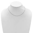 Leslie's 14k White Gold 1.6mm Round Cable 1in+1in Adjustable Chain - Image 3