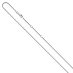 Leslie's 14k White Gold 1.6mm Round Cable 1in+1in Adjustable Chain - Image 2