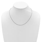 Leslie's 14k White Gold 1.6mm Round Cable 1in+1in Adjustable Chain - Image 4