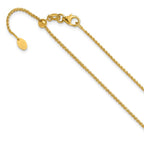 Leslie's 14K Adjustable 1.15mm D/C Open Franco Chain