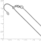Leslie's 14K White Gold Adjustable 1.15mm D/C Open Franco Chain - Image 3