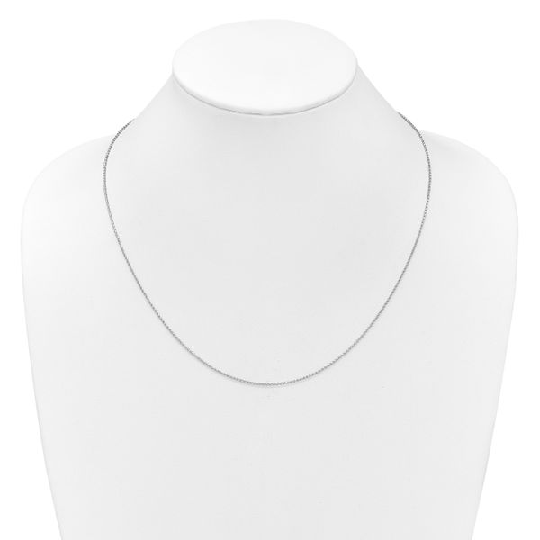 Leslie's 14K White Gold Adjustable 1.15mm D/C Open Franco Chain - Image 4