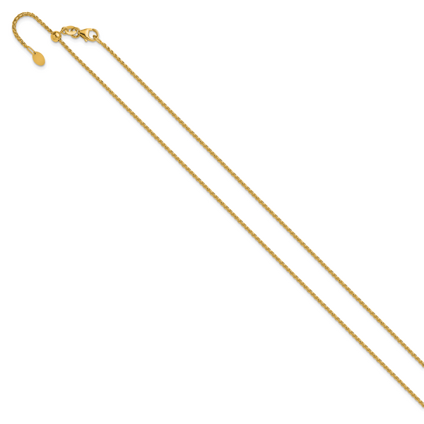 Leslie's 14K Adjustable 1.4mm D/C Open Franco Chain - Image 2