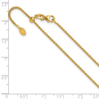 Leslie's 14K Adjustable 1.4mm D/C Open Franco Chain - Image 3