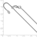 Leslie's 14K White Gold Adjustable 1.4mm D/C Open Franco Chain - Image 3