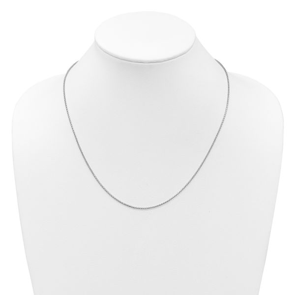 Leslie's 14K White Gold Adjustable 1.4mm D/C Open Franco Chain - Image 4