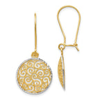 Leslie's 14K Two-tone Filigree Dangle Earrings
