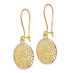 Leslie's 14K Two-tone Filigree Dangle Earrings - Image 2