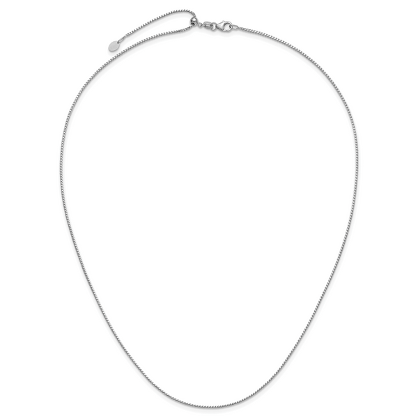 Leslie's 14K White Gold Adjustable 1.1mm Franco Chain - Image 5