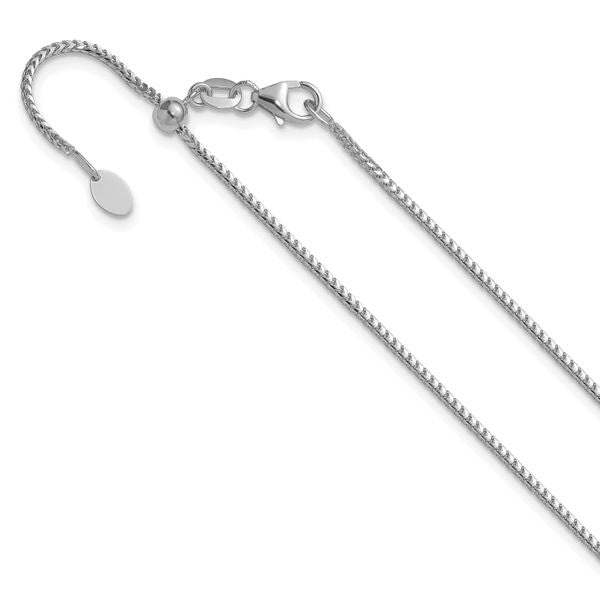 Leslie's 14K White Gold Adjustable 1.25mm Franco Chain