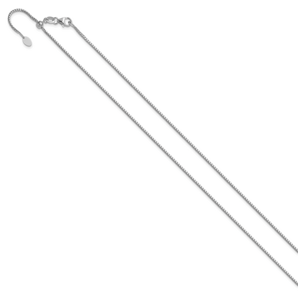 Leslie's 14K White Gold Adjustable 1.25mm Franco Chain - Image 2