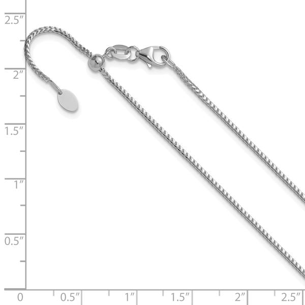 Leslie's 14K White Gold Adjustable 1.25mm Franco Chain - Image 3