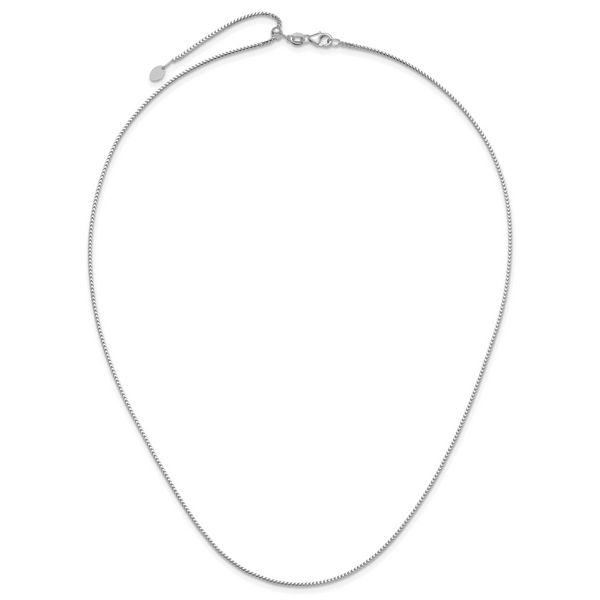 Leslie's 14K White Gold Adjustable 1.25mm Franco Chain - Image 5
